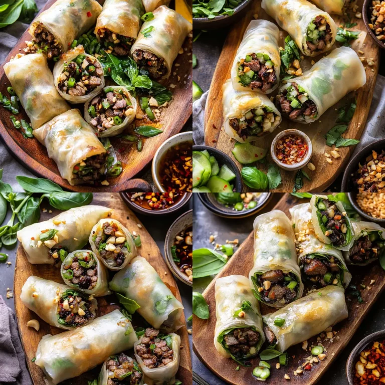 20 Minute Thai Basil Beef Rolls
