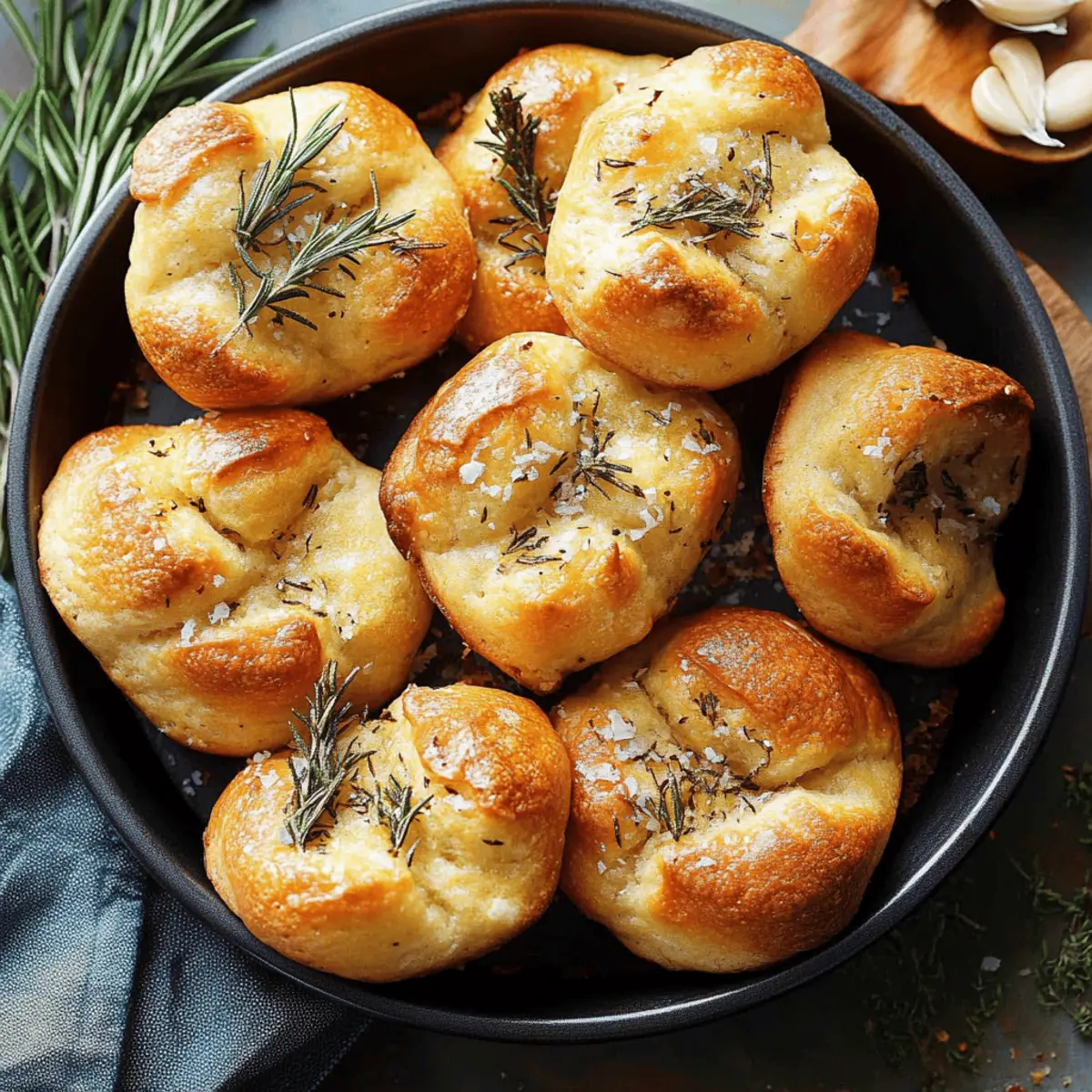 Golden Crust Garlic Rosemary Focaccia Muffins Recipe to Try