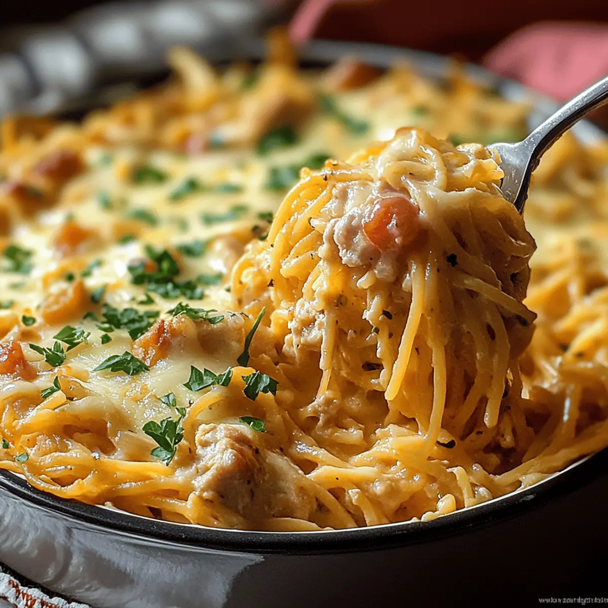 Irresistible Spicy Southern Chicken Spaghetti Casserole Recipe