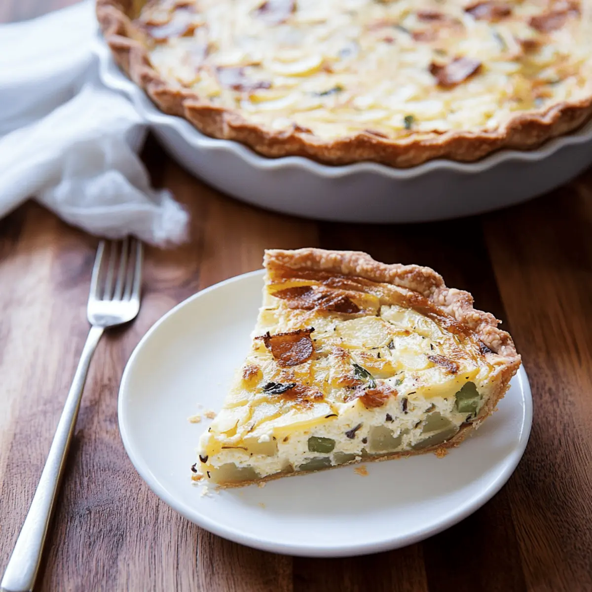 Easy Potato, Bacon and Green Onion Quiche Recipe for Brunch
