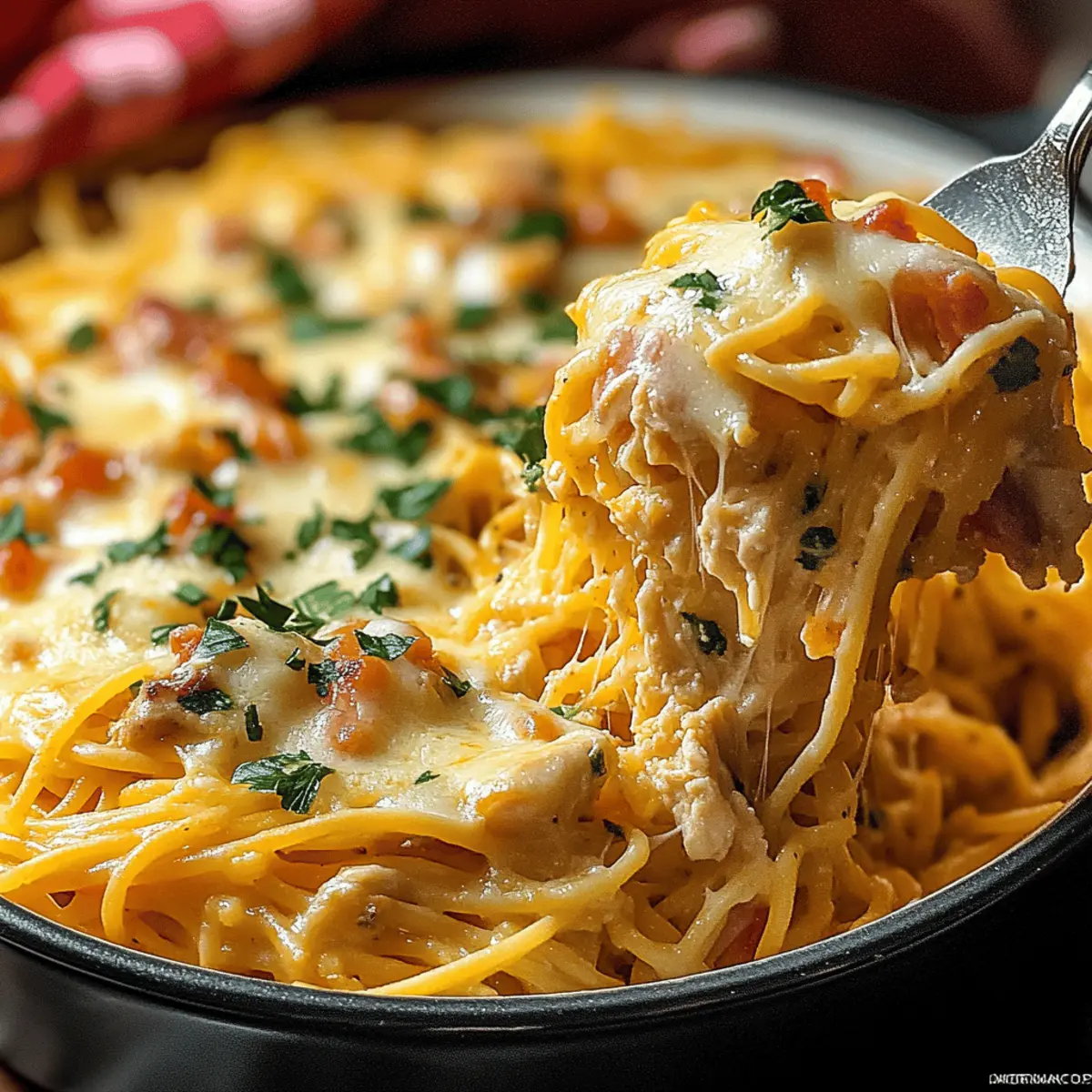 Irresistible Spicy Southern Chicken Spaghetti Casserole