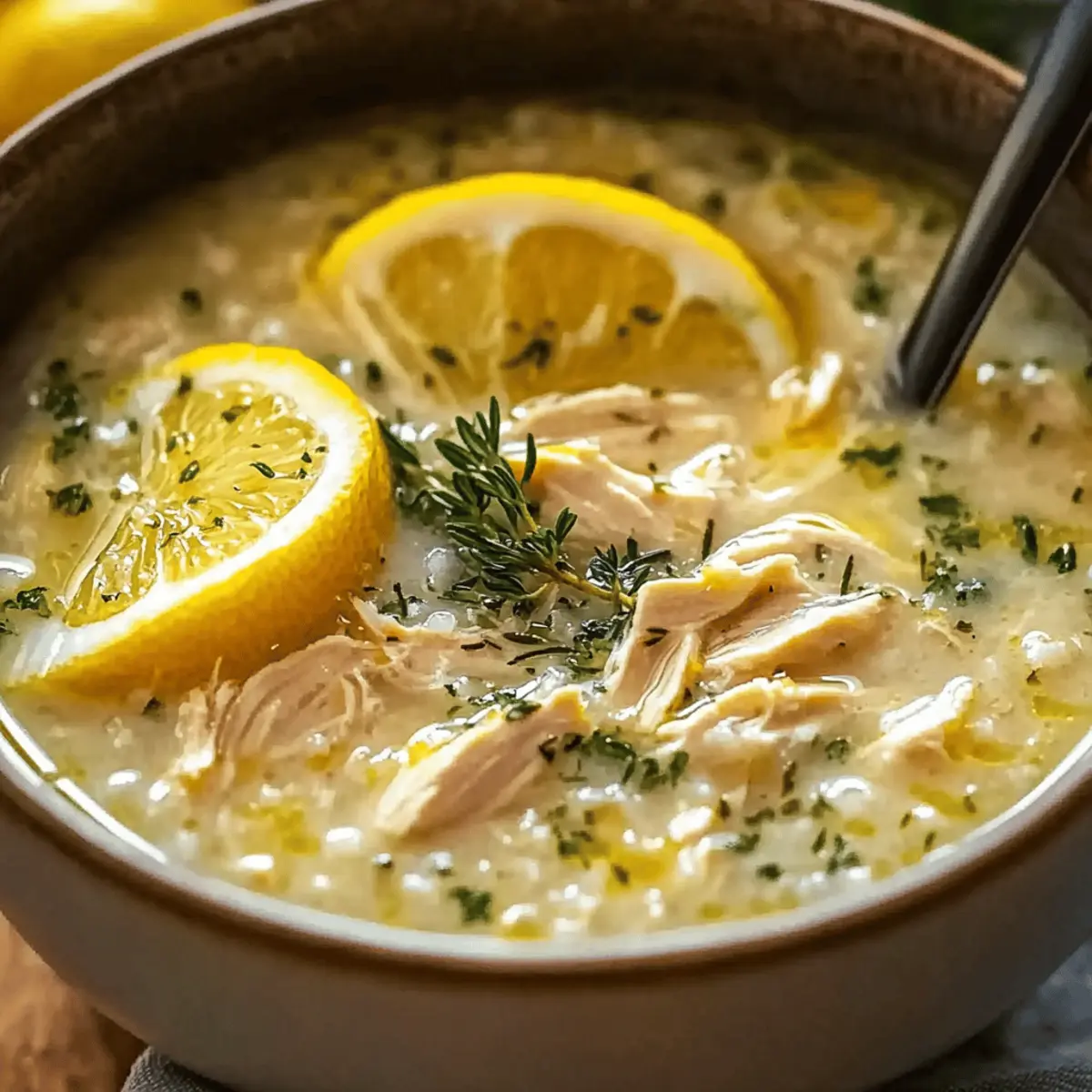 Mediterranean Lemon Chicken Soup: A Creamy, Comforting Bowl of Sunshine