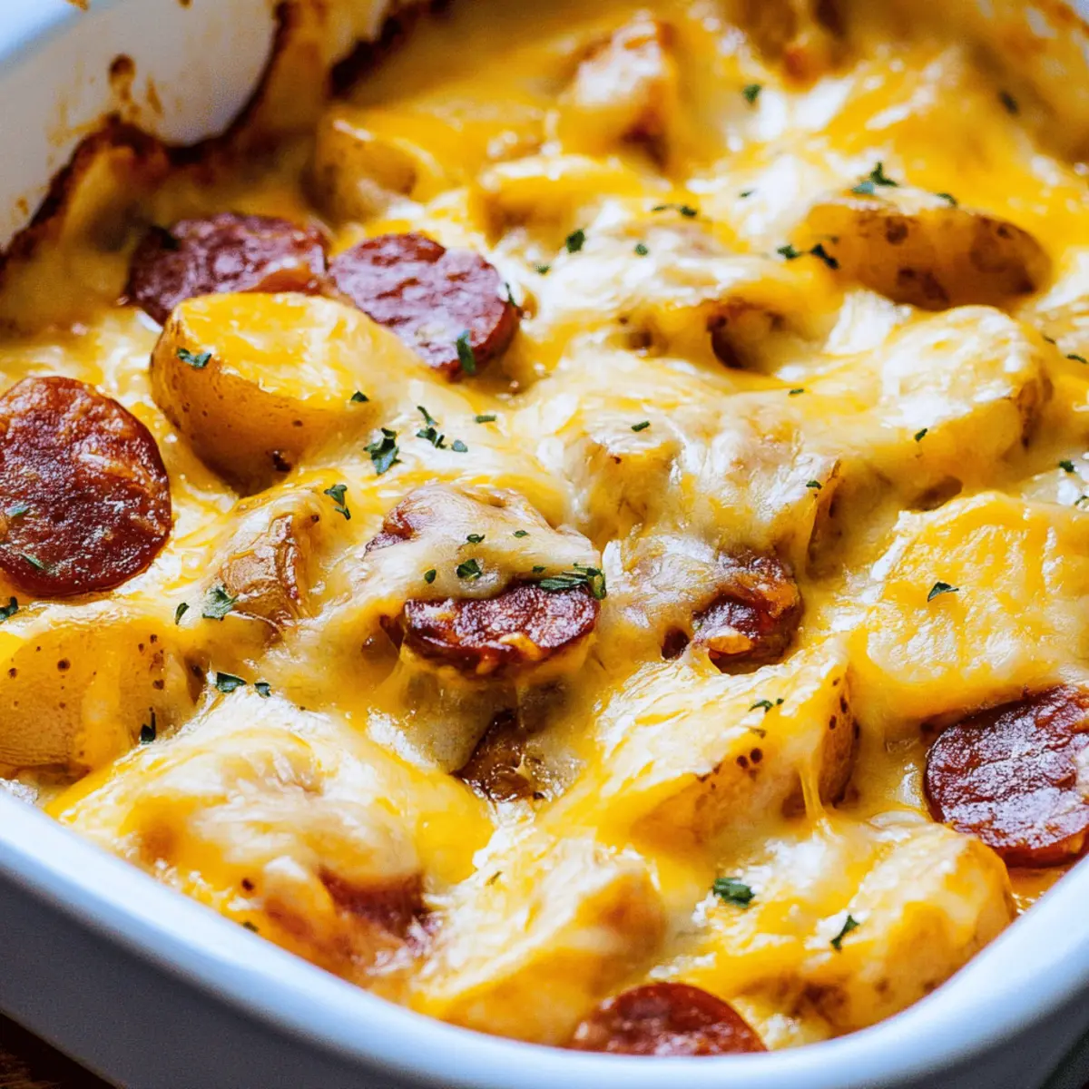 Cheesy Ranch Potatoes and Smoked Sausage