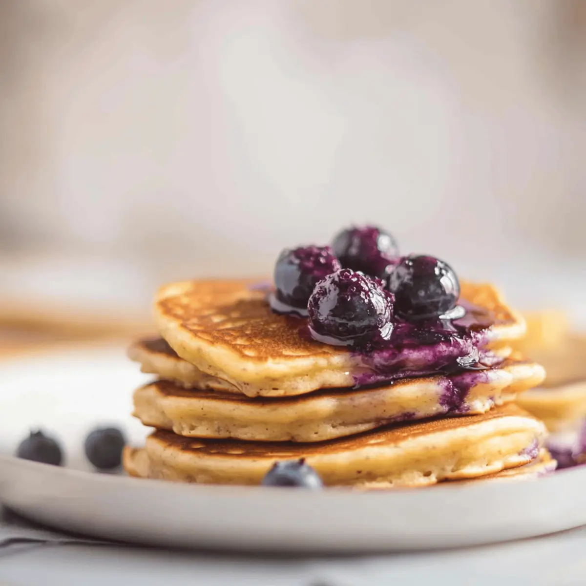 Delicious Ricotta Pancakes with Salted Blueberry Butter Recipe