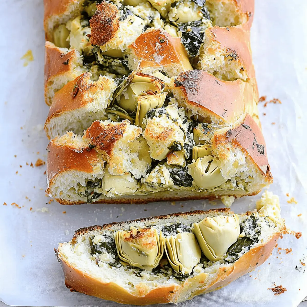 Spinach and Artichoke Stuffed Bread