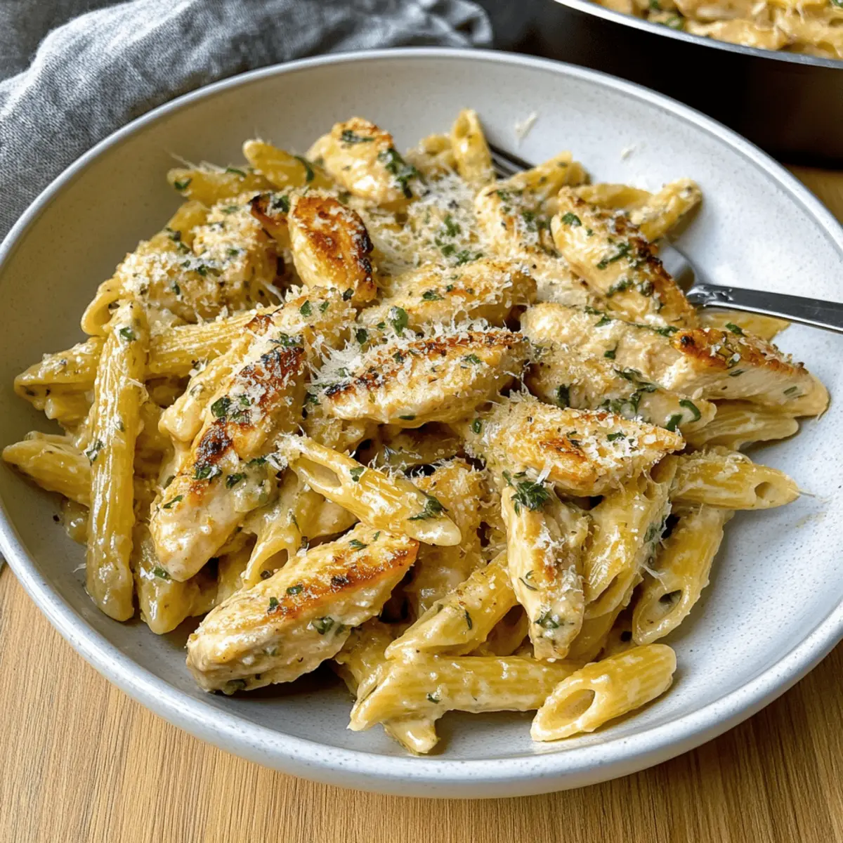 One Pan Garlic Parmesan Chicken Pasta