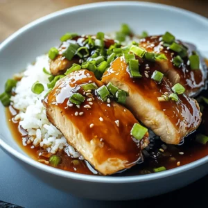 Caramelised Soy Chicken in Garlic Ginger Broth with Rice