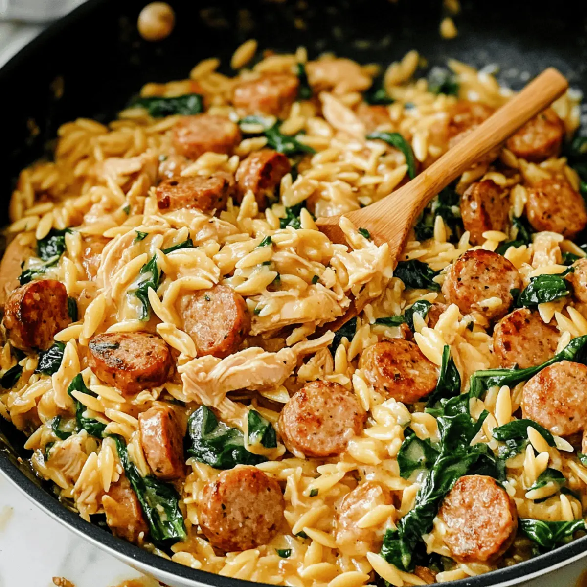 Creamy Chicken Sausage Orzo: Quick and Easy One-Pan Meal