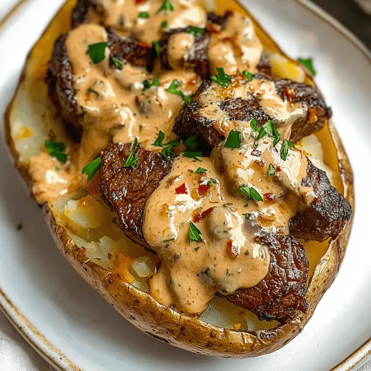 Loaded Baked Potato with Steak Bites