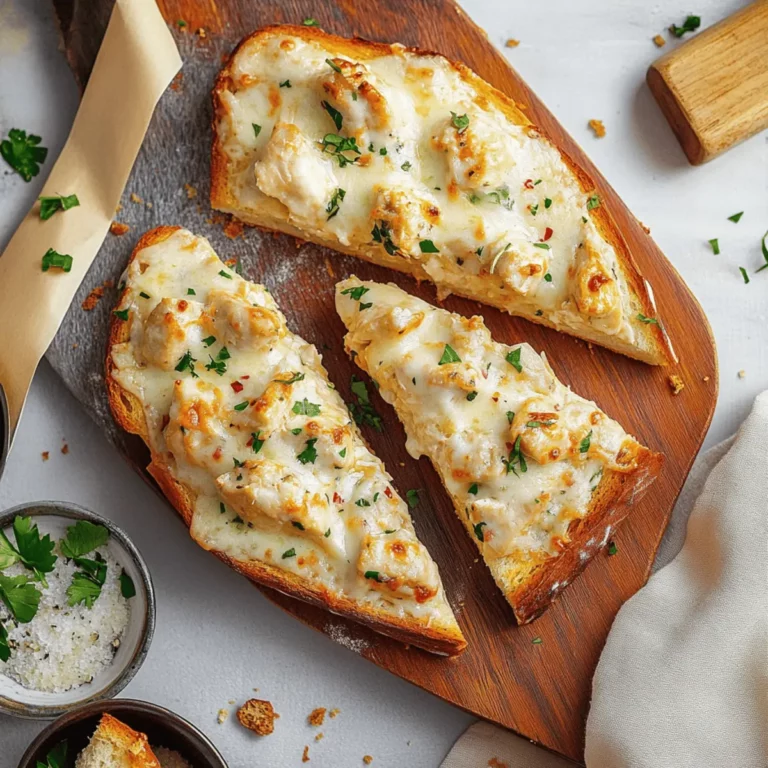 The Viral Chicken Alfredo Garlic Bread
