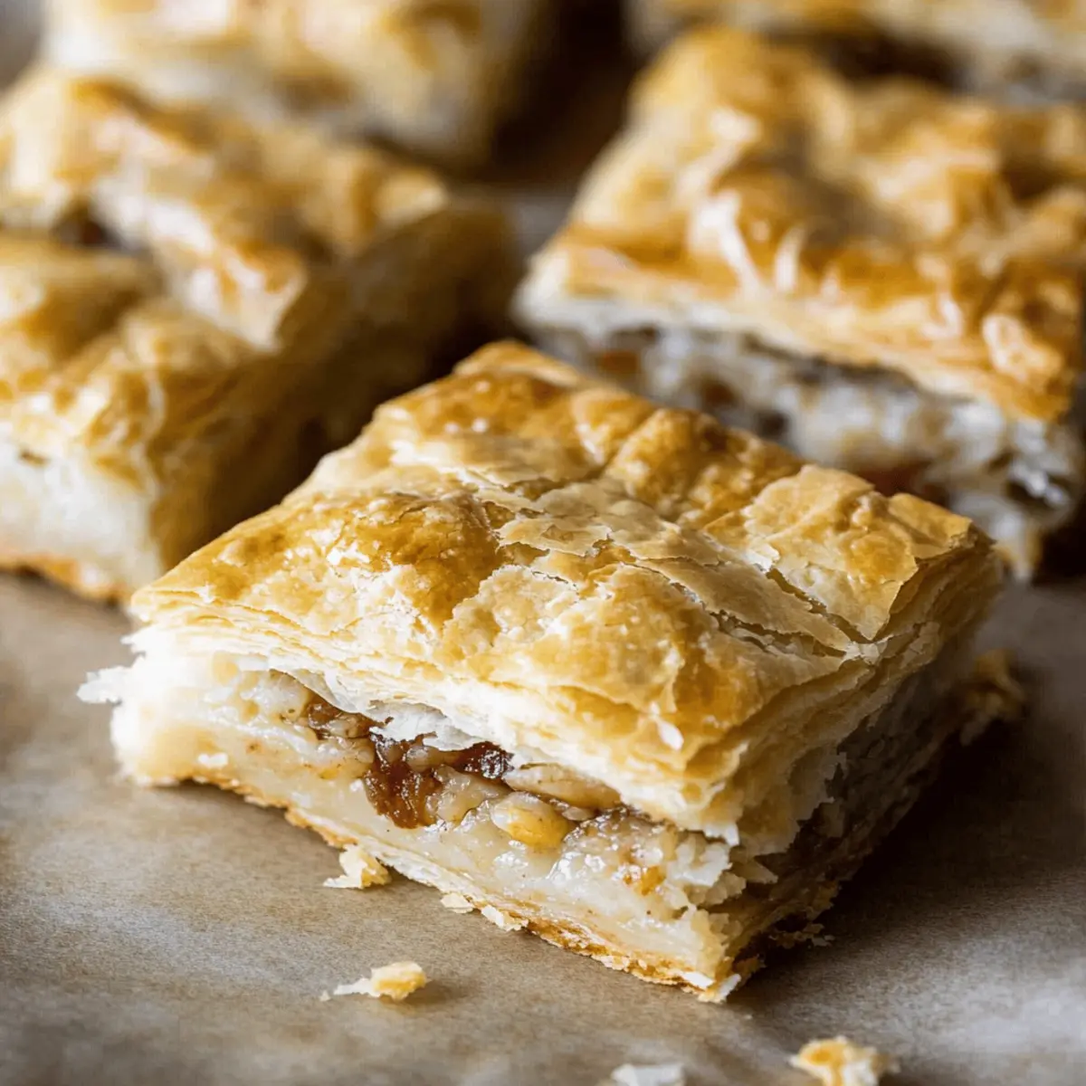 Delicious Breakfast Puff Pastry Bars Loaded with Sausage and Cheese