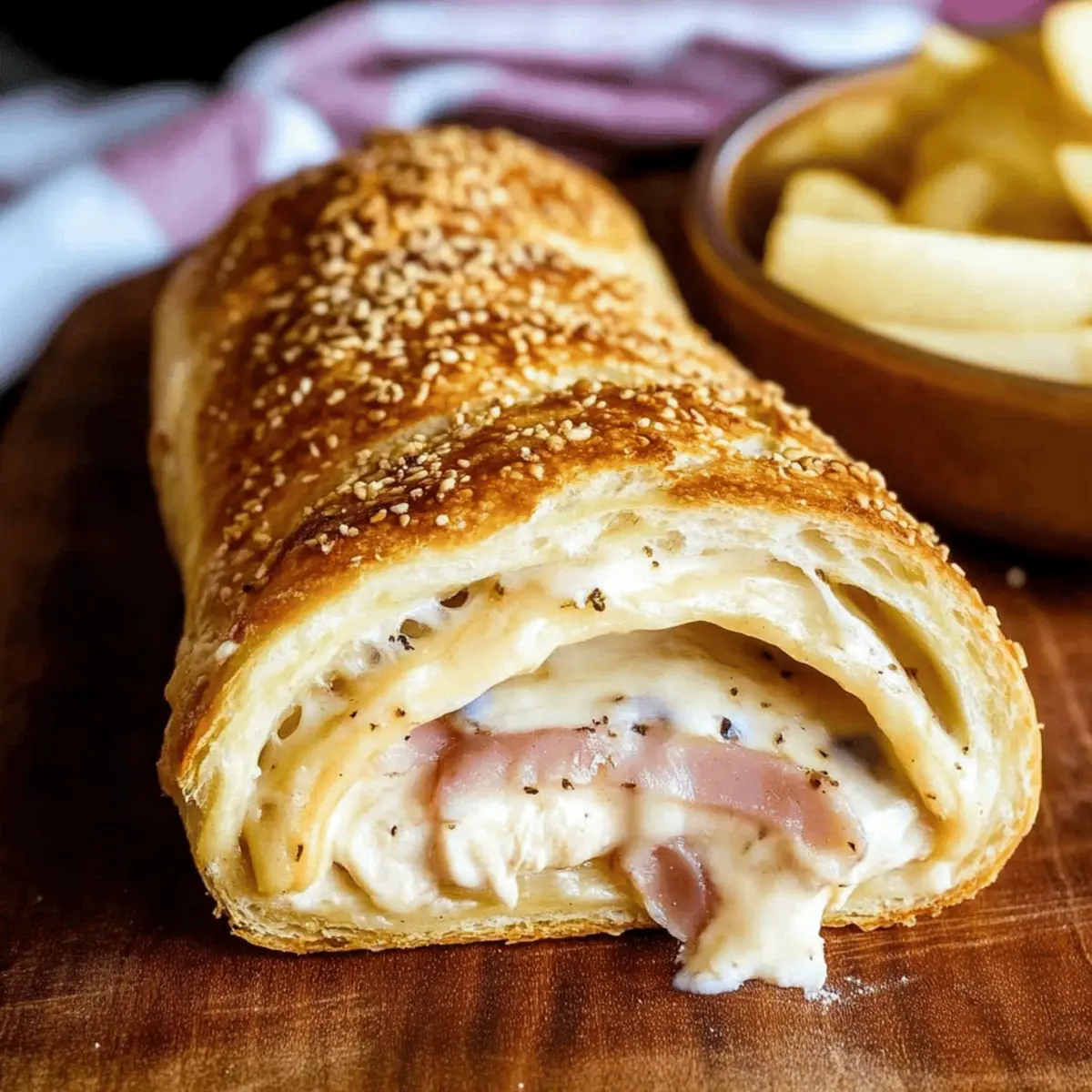 Delicious Chicken Cordon Bleu Stromboli Recipe for Easy Dinners