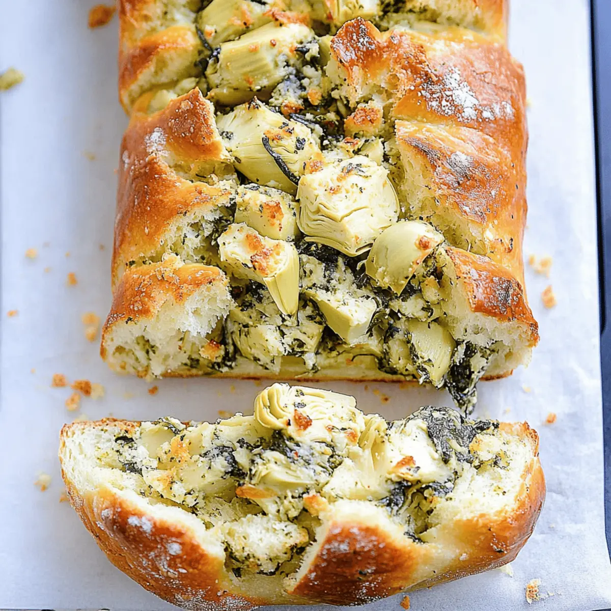 Delicious Spinach and Artichoke Stuffed Bread Recipe to Savor