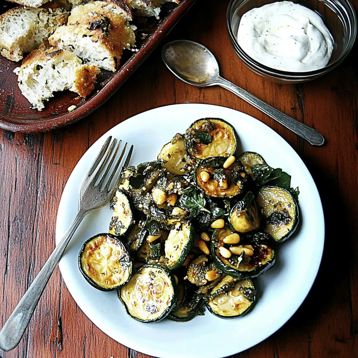 Sautéed Zucchini with Mint, Basil & Pine Nuts for Summer Flavor