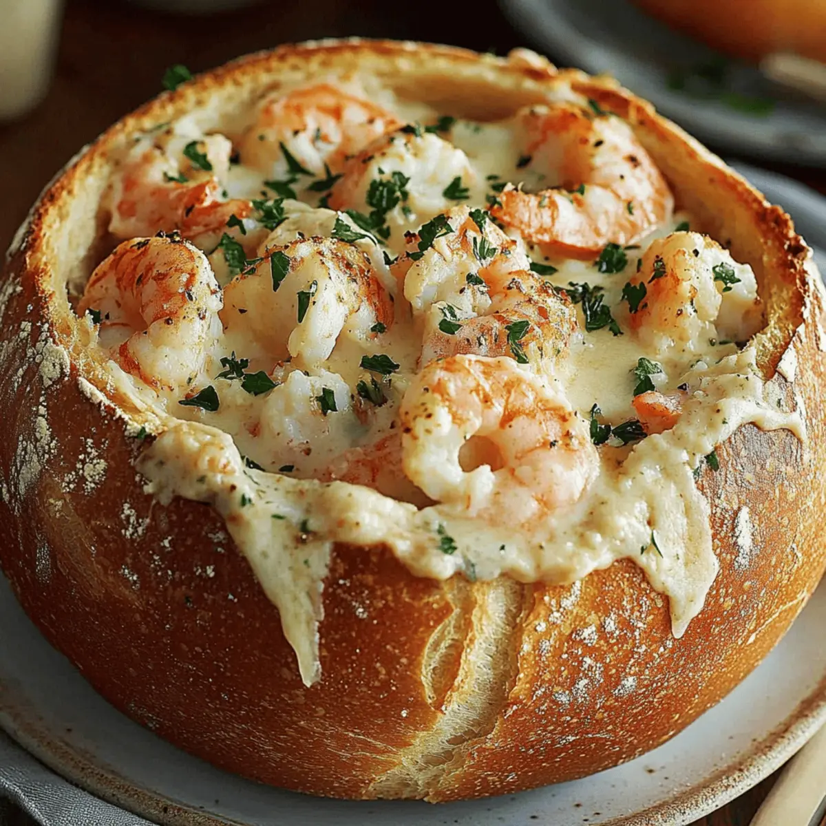 Delicious Stuffed Seafood Bread Bowl Recipe for Seafood Lovers