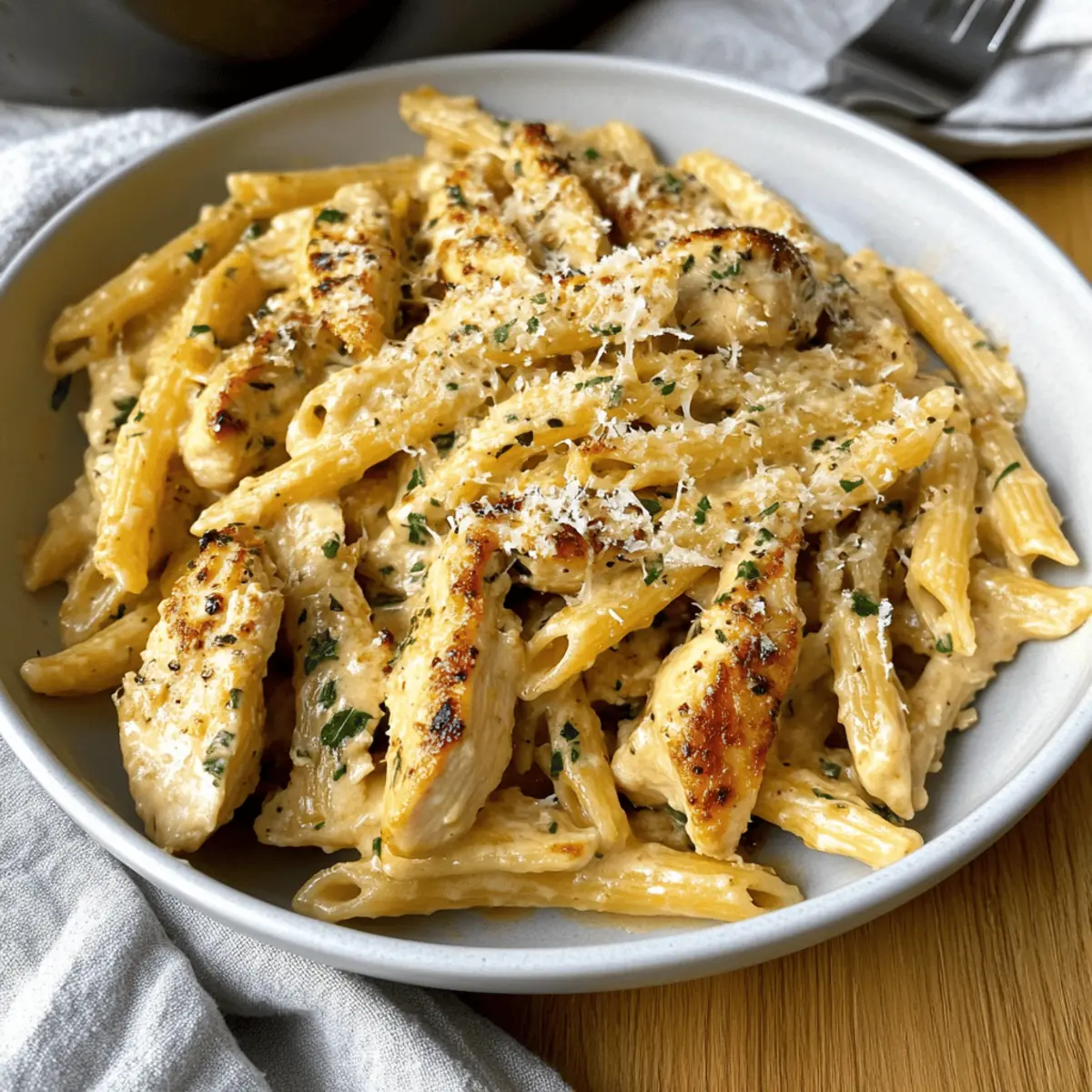 One Pan Garlic Parmesan Chicken Pasta Recipe in 35 Minutes