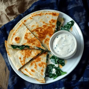 Spinach and Feta Quesadillas