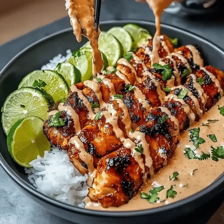 Sweet Chili Chicken Bowl with Coconut Lime Drizzle