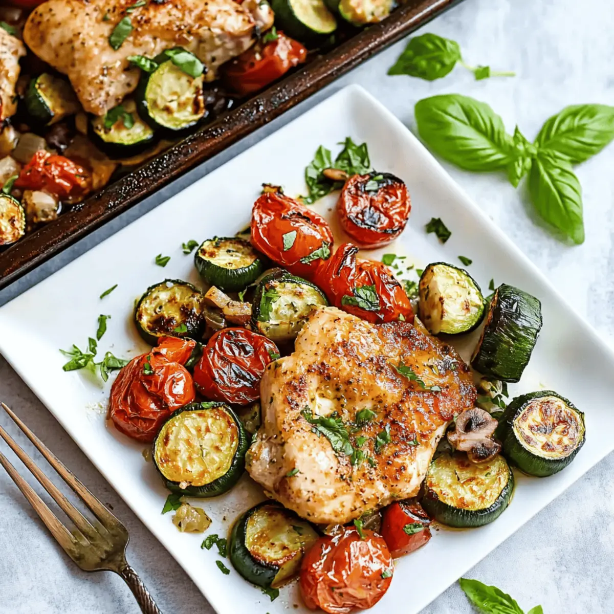 Sheet Pan Mediterranean Chicken & Zucchini