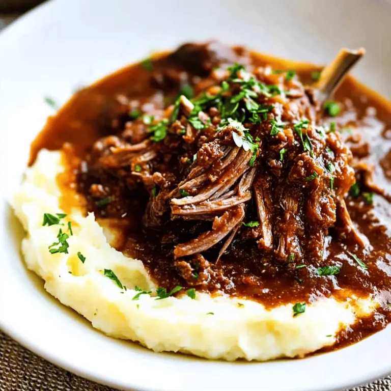 Tender Short Rib Ragu Over Silky Parmesan Mashed Potatoes