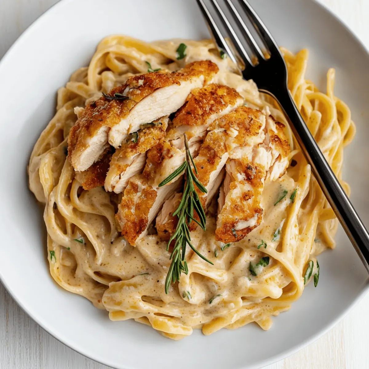 Crispy Chicken with Creamy Pasta in Just 25 Minutes