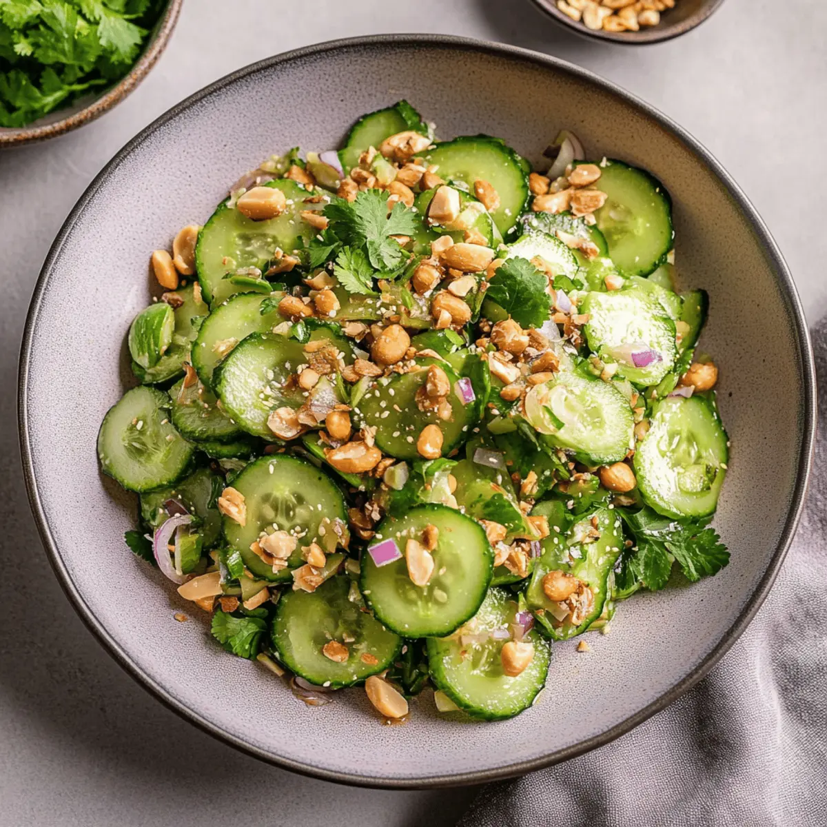 Refreshing Miso Cucumber Salad with Shallot & Roasted Peanuts Recipe