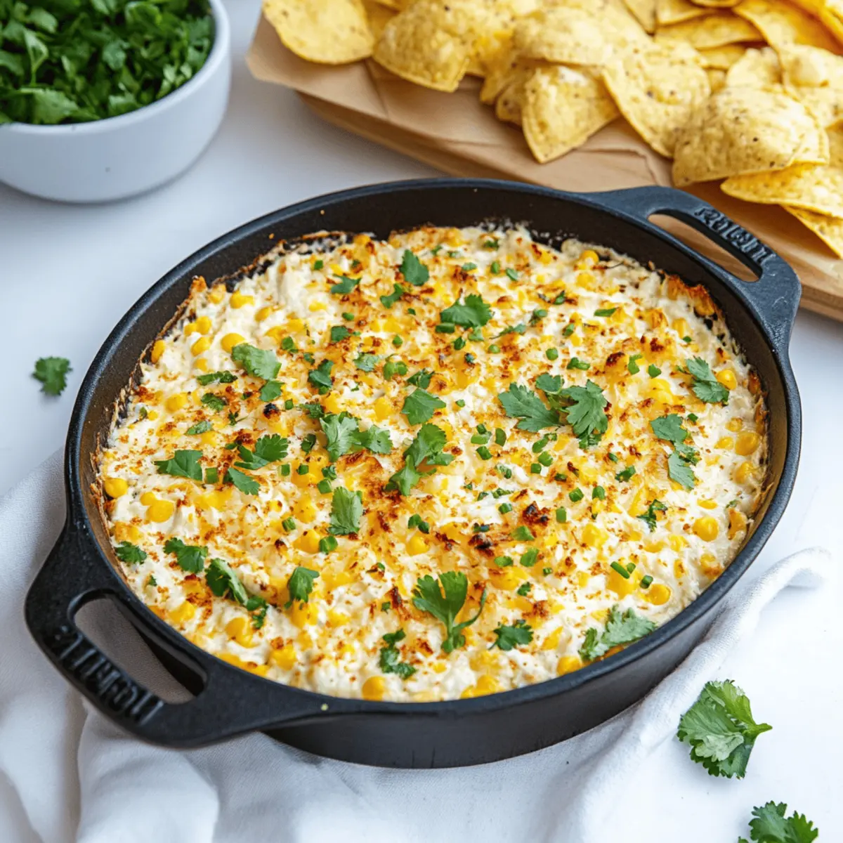 Delicious Baked Elote Dip Recipe with Creamy Cotija Cheese