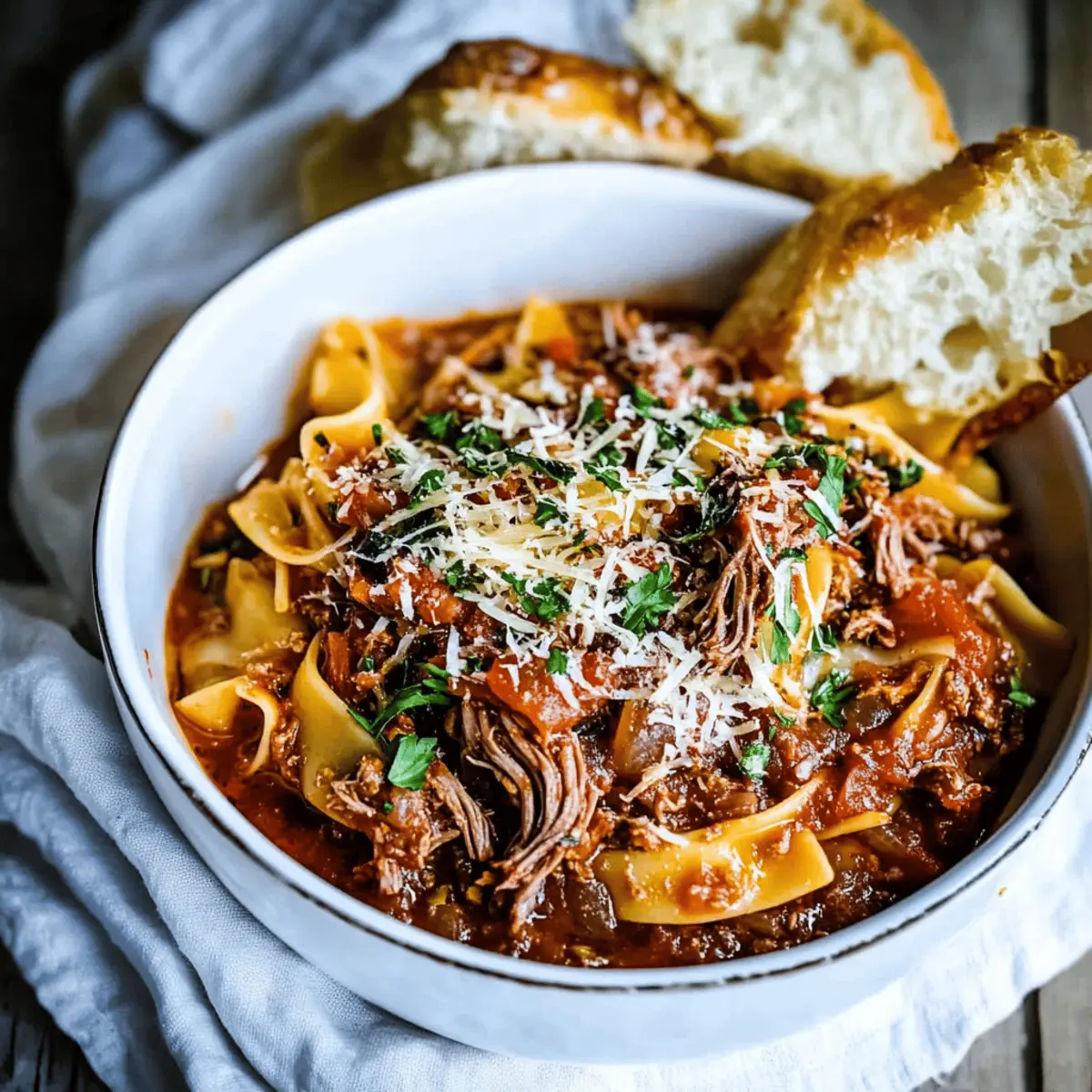 Delicious Sunday Slow Cooker Beef Ragu Over Perfect Pasta