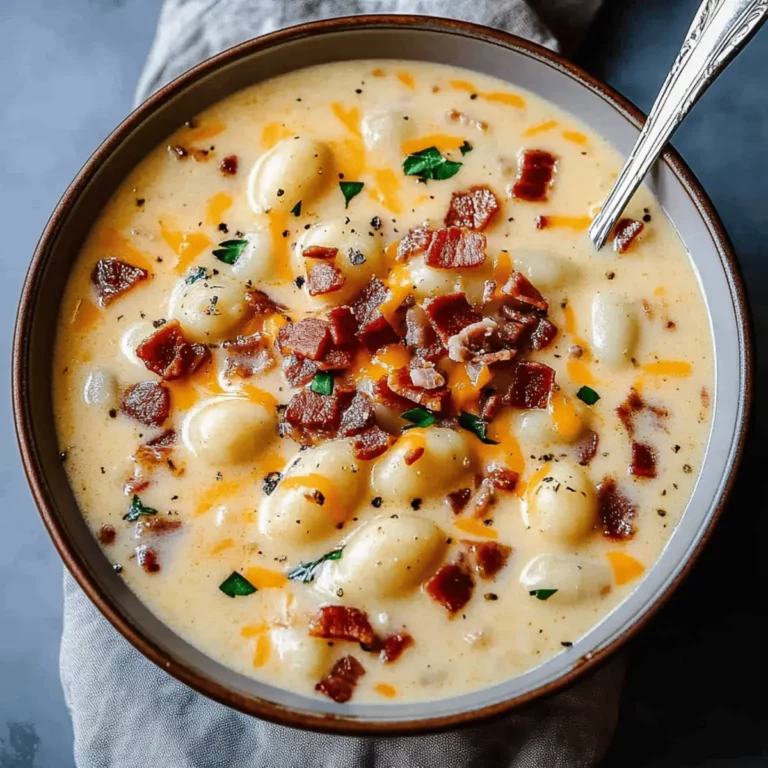 Bacon Cheddar Gnocchi Soup