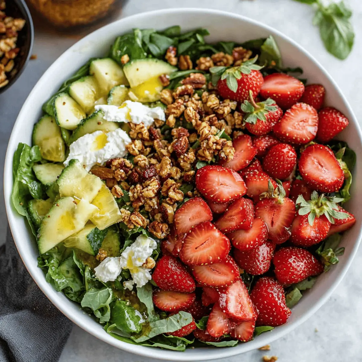 Strawberry Crunch Salad with Champagne Vinaigrette