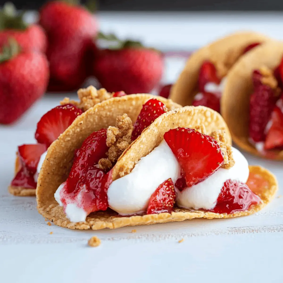 Strawberry Crunch Cheesecake Tacos