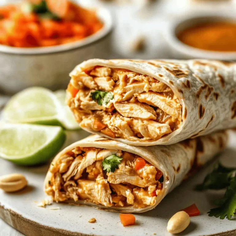 Thai Peanut Chicken Wraps