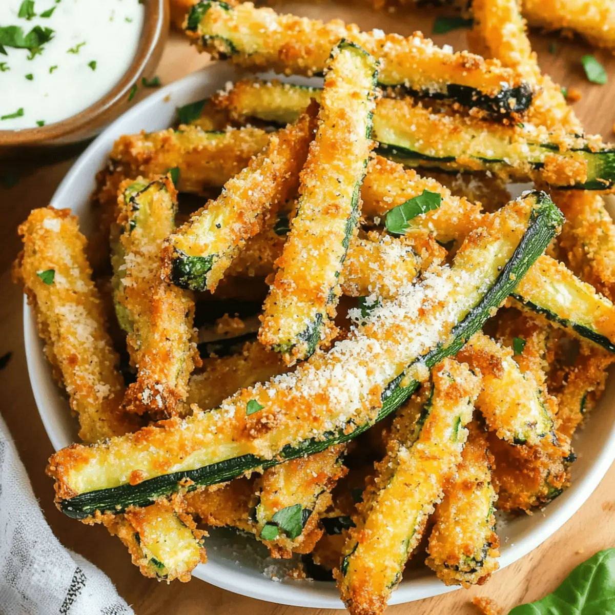 Crispy Parmesan Zucchini Fries