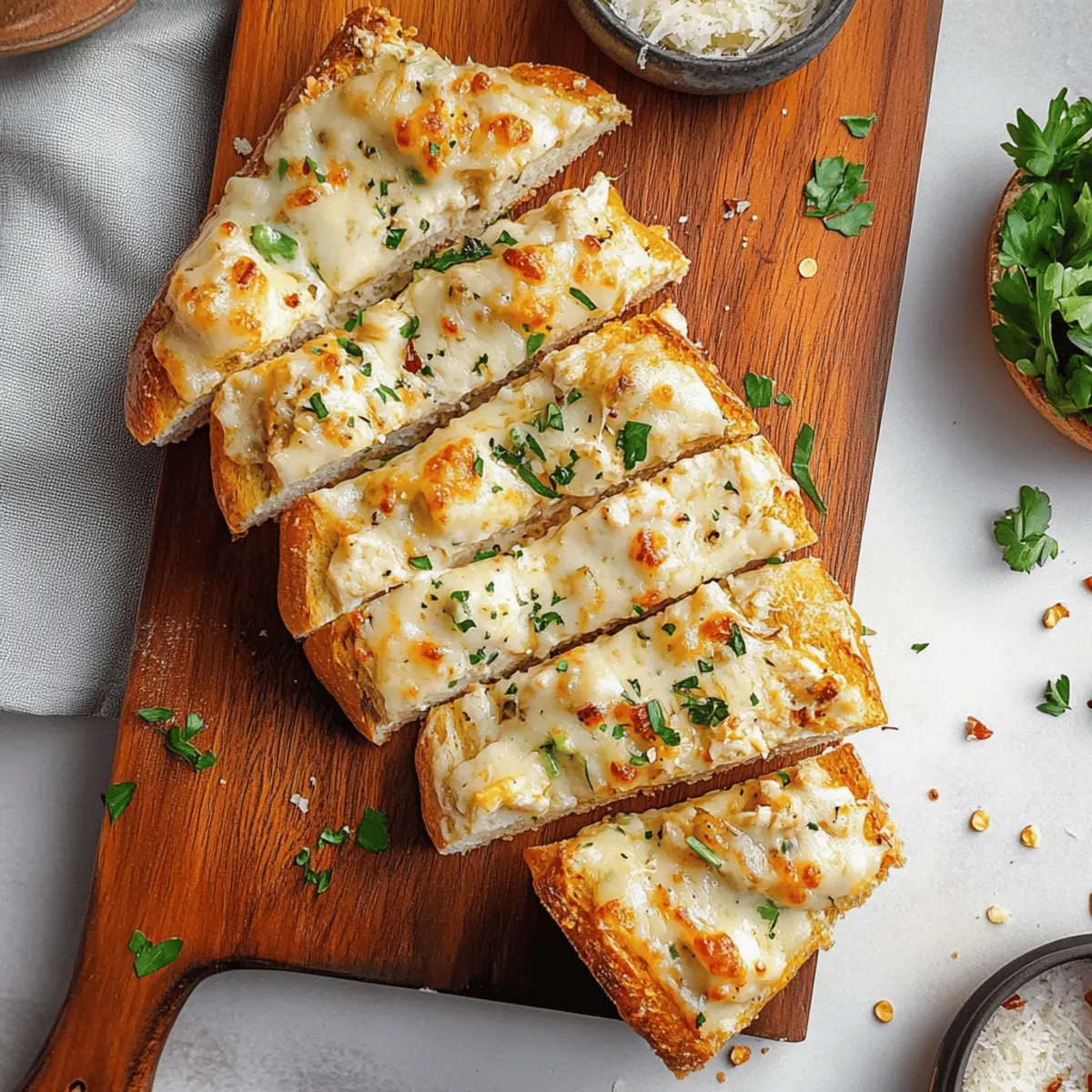 The Viral Chicken Alfredo Garlic Bread