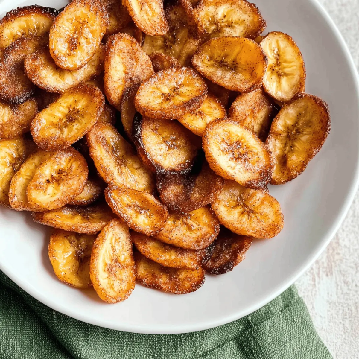 Cinnamon-Sugar Air Fryer Banana Chips