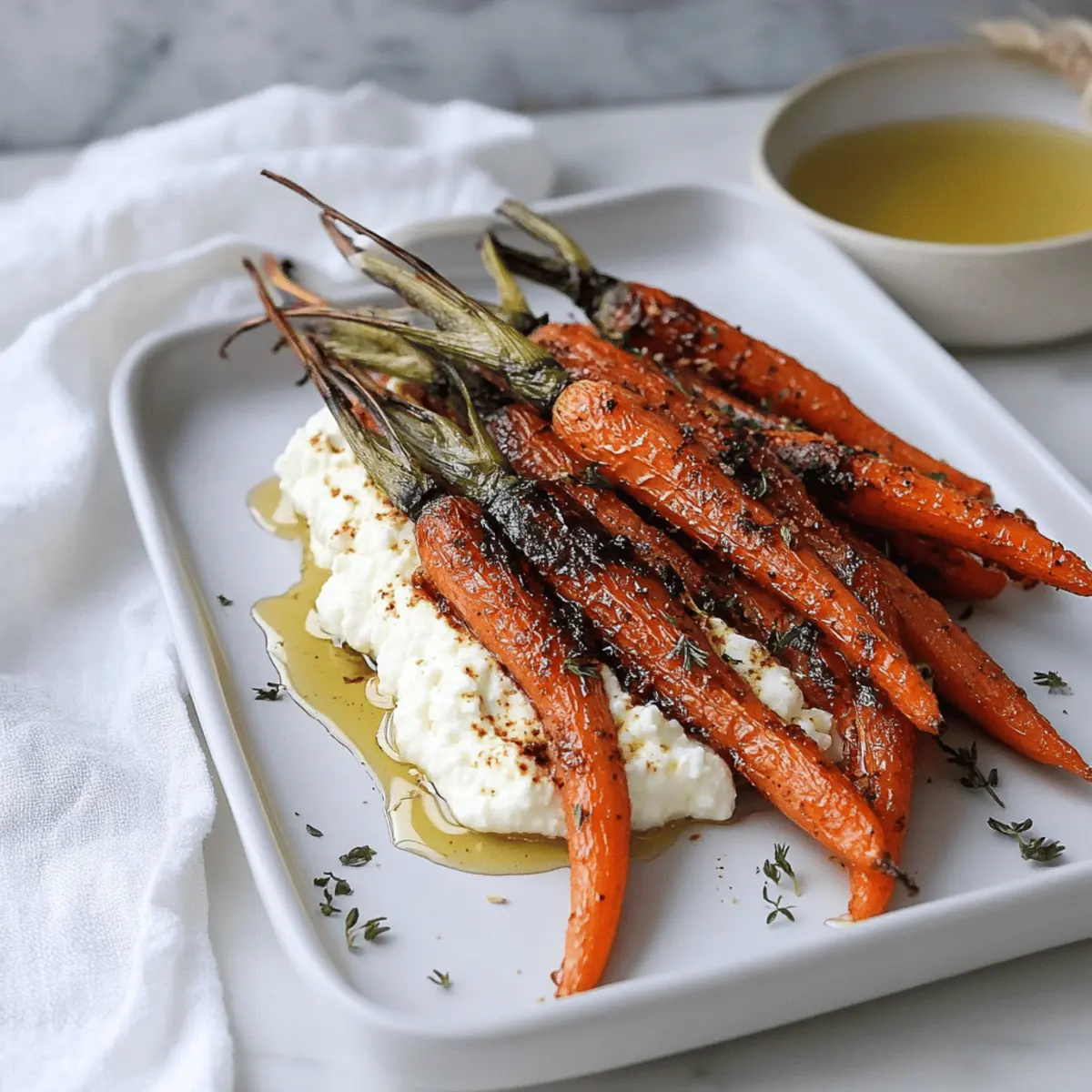 Delicious Roasted Carrots with Whipped Ricotta and Hot Honey Recipe