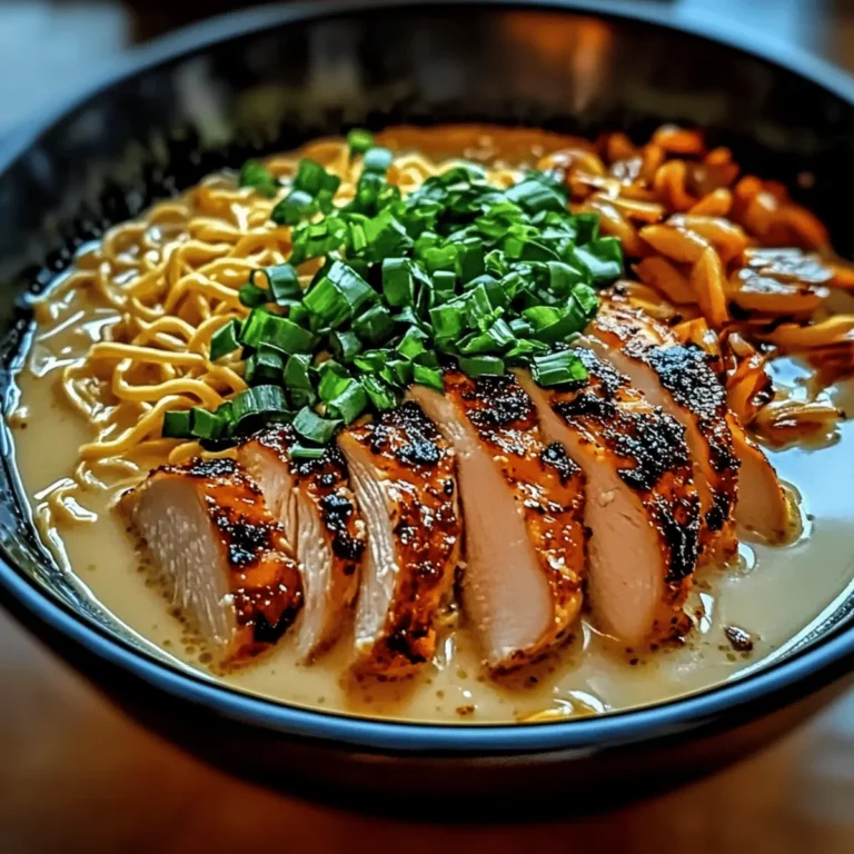 Fiery Chicken Ramen with Creamy Garlic Sauce