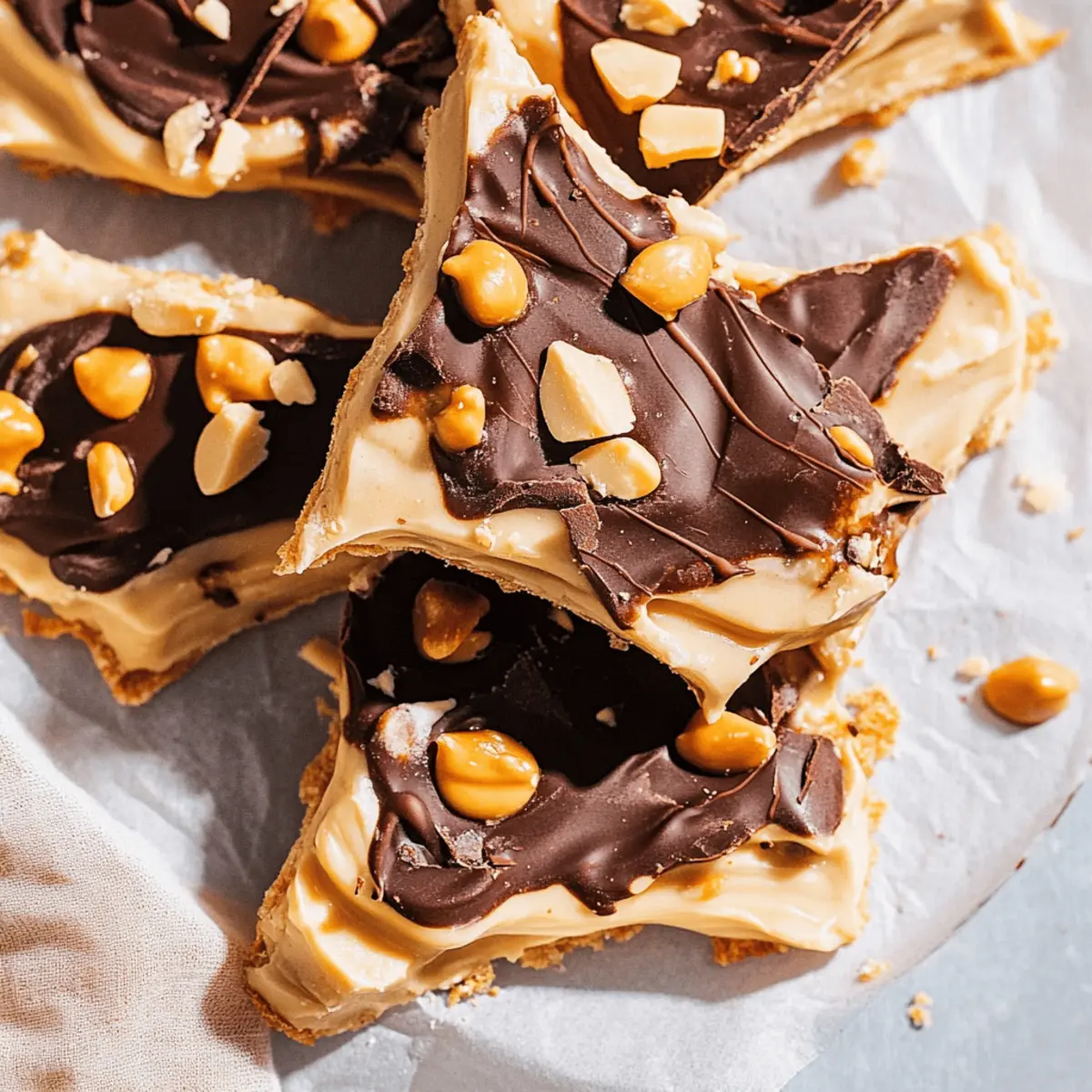 10 Minute Peanut Butter Chocolate Greek Yogurt Bark Recipe