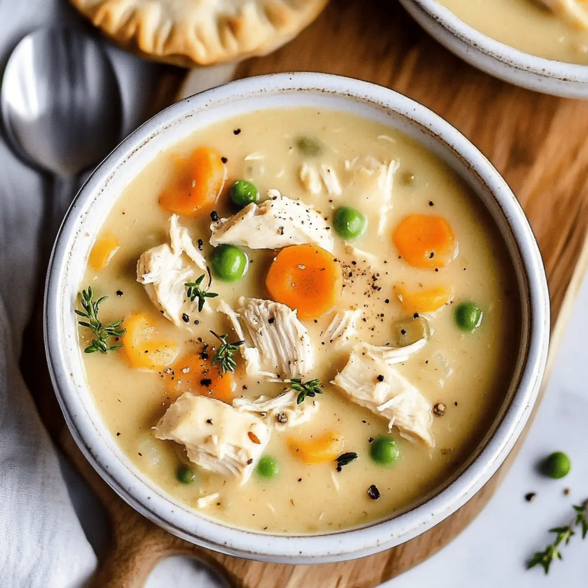 Healthy Chicken Pot Pie Soup Recipe for Comforting Warmth
