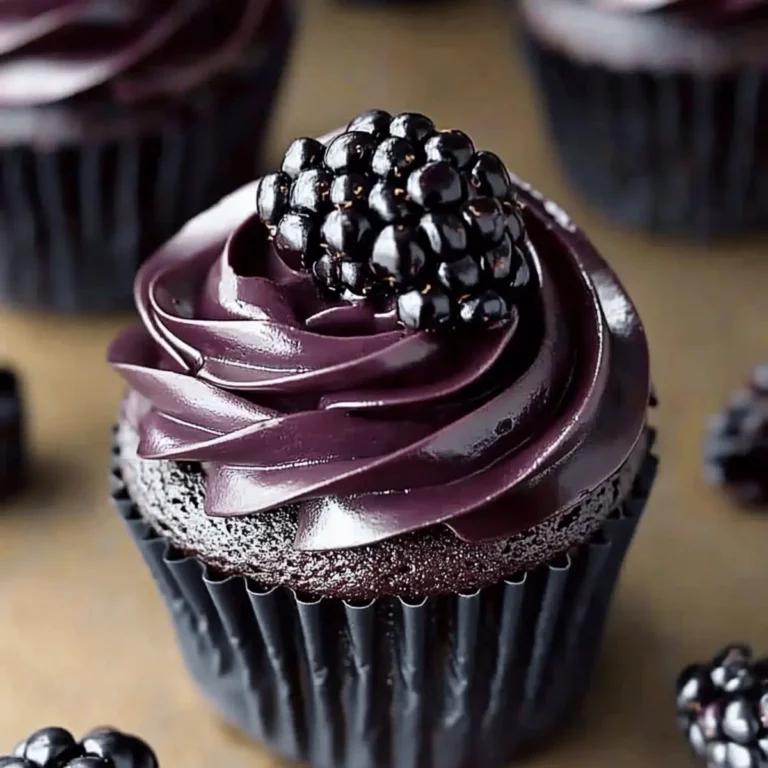 Dark Chocolate Blackberry Cupcakes