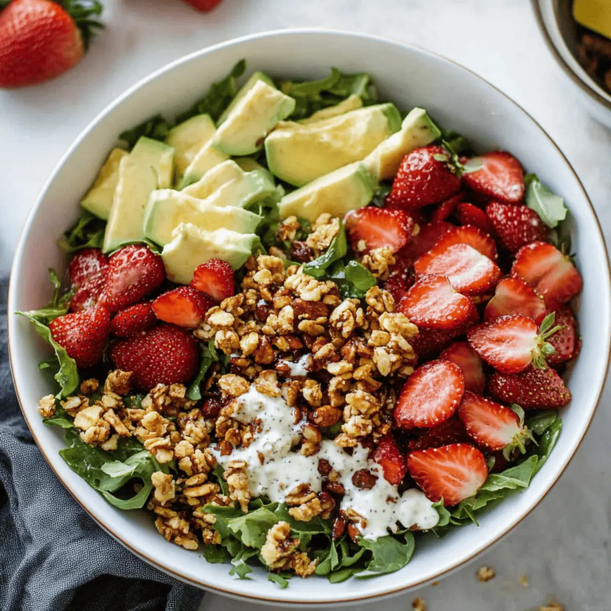 Delicious Strawberry Crunch Salad with Champagne Vinaigrette Recipe