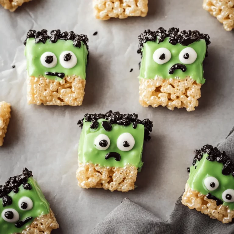 Frankenstein Rice Krispie Treats