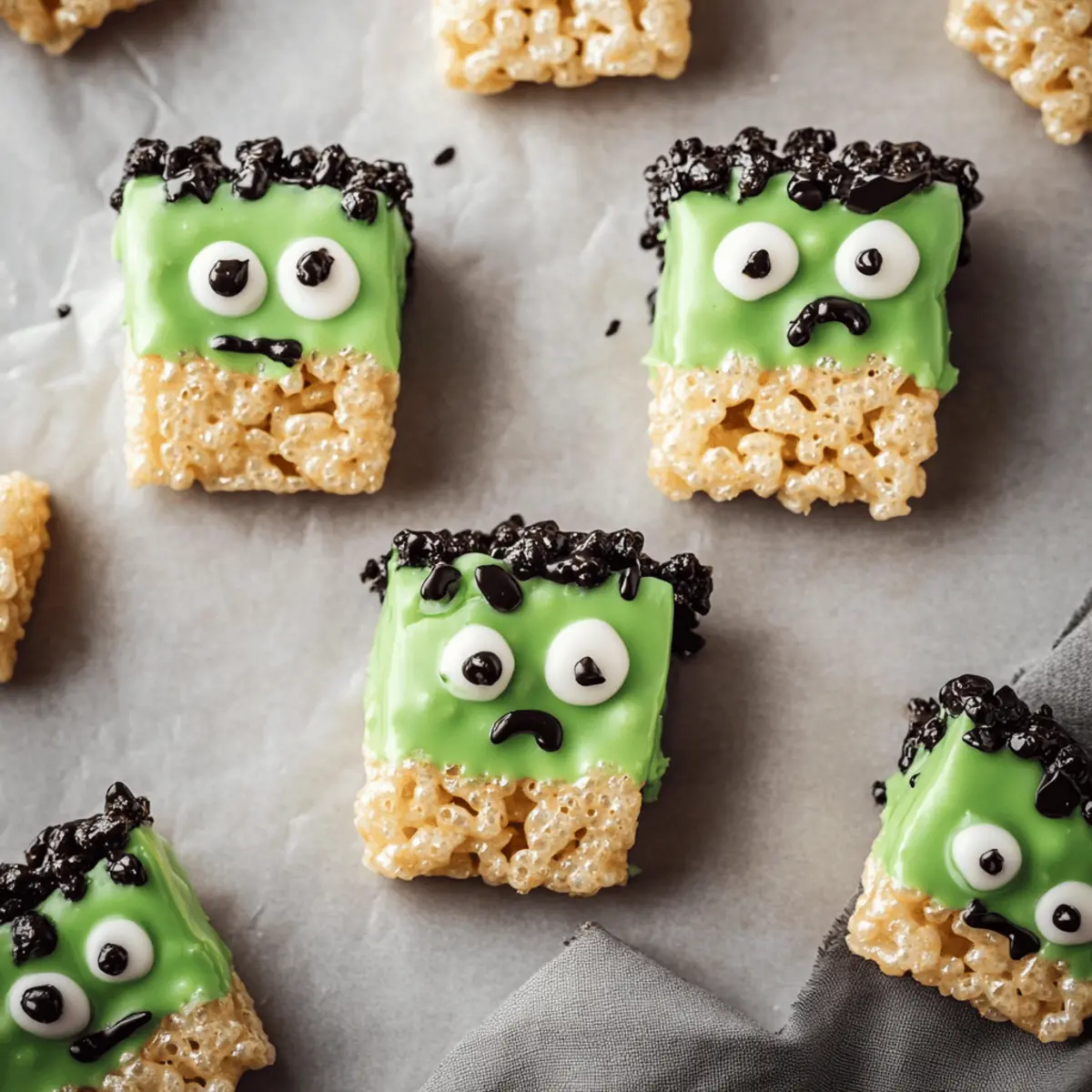Frankenstein Rice Krispie Treats