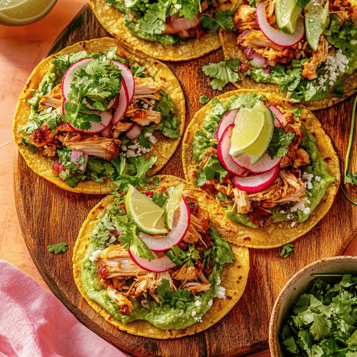 Tasty Rotisserie Chicken Tostadas with Quick Pickled Onions