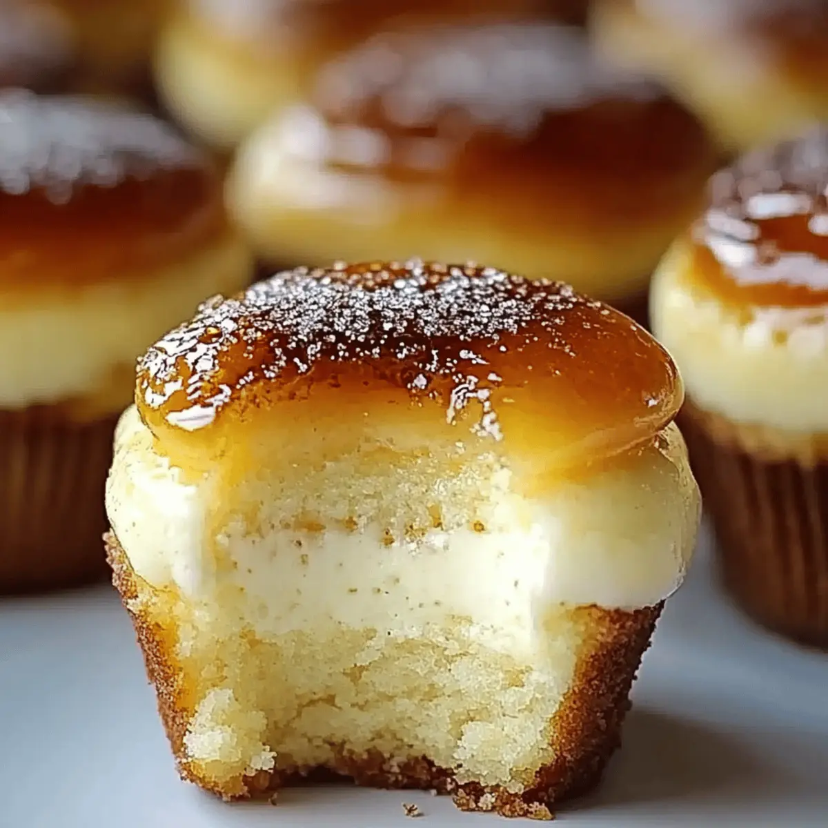 Vanilla Bean Crème Brûlée Cheesecake Cupcakes