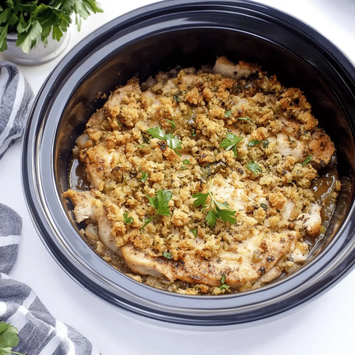 Crock Pot Chicken and Stuffing