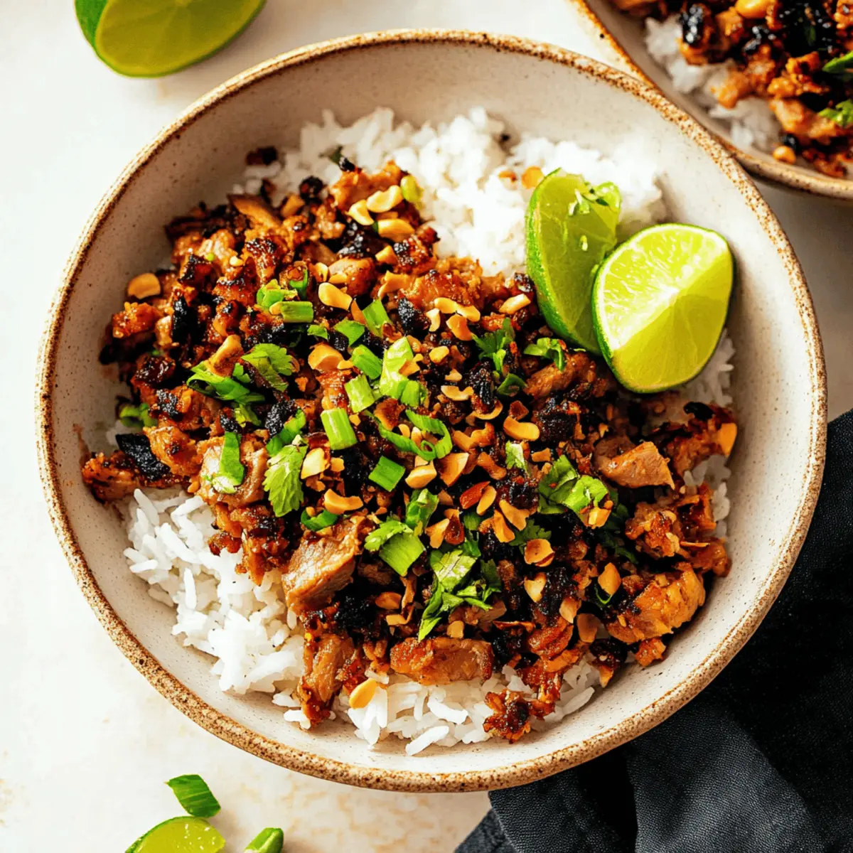 Zesty Ginger Lime Pork with Creamy Coconut Rice Recipe Delight