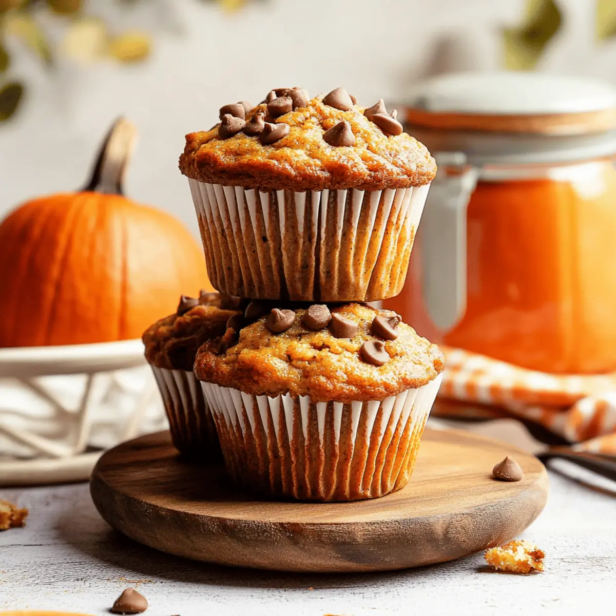 Healthy Pumpkin Spice Cottage Cheese Muffins