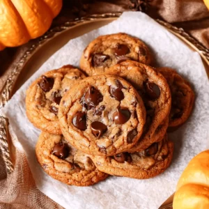 Brown Butter Pumpkin Chocolate Chip Cookies