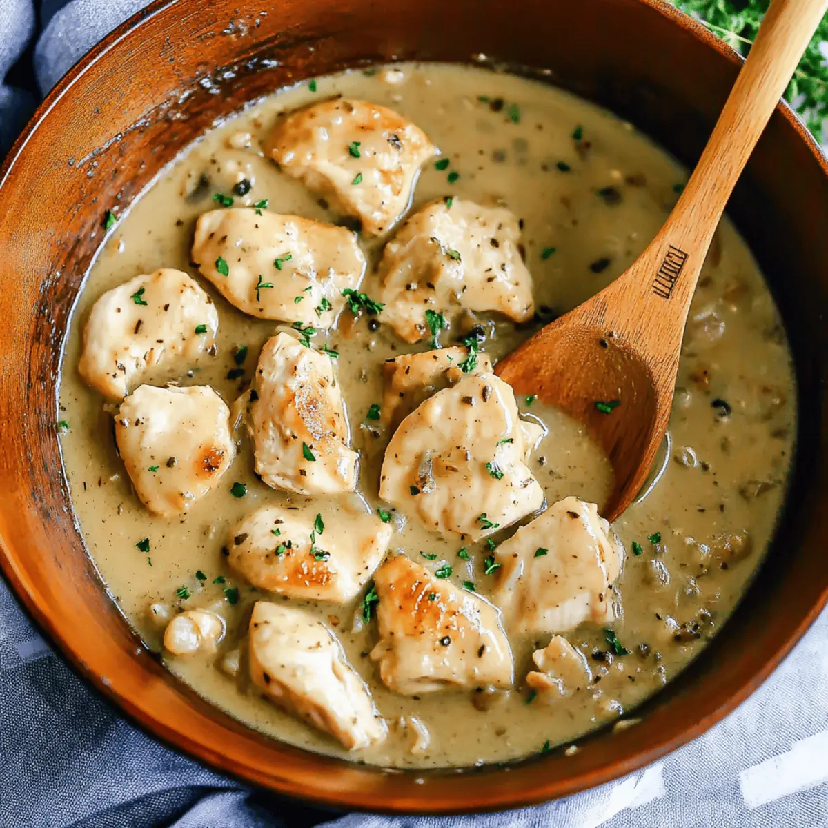 Easy Chicken and Gravy Stovetop Recipe Ready in 25 Minutes